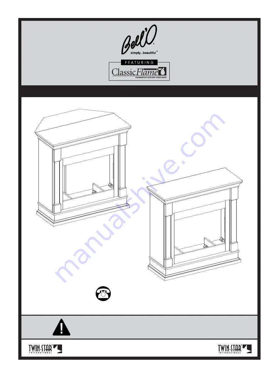Twin-Star International Bell'O ClassicFlame 26DM8763 Скачать руководство пользователя страница 1