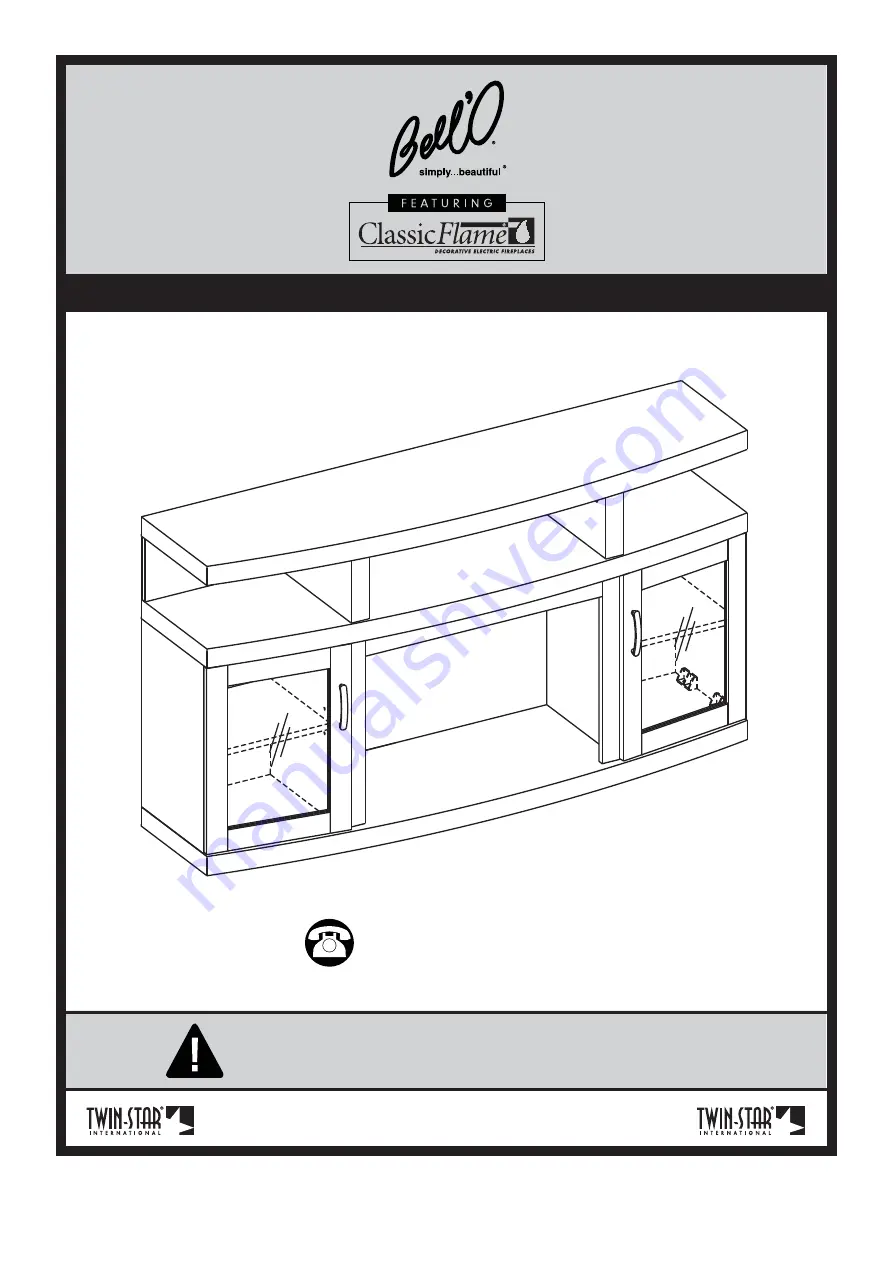 Twin-Star International Bell'O ClassicFlame 26MM5508 Manual Download Page 1