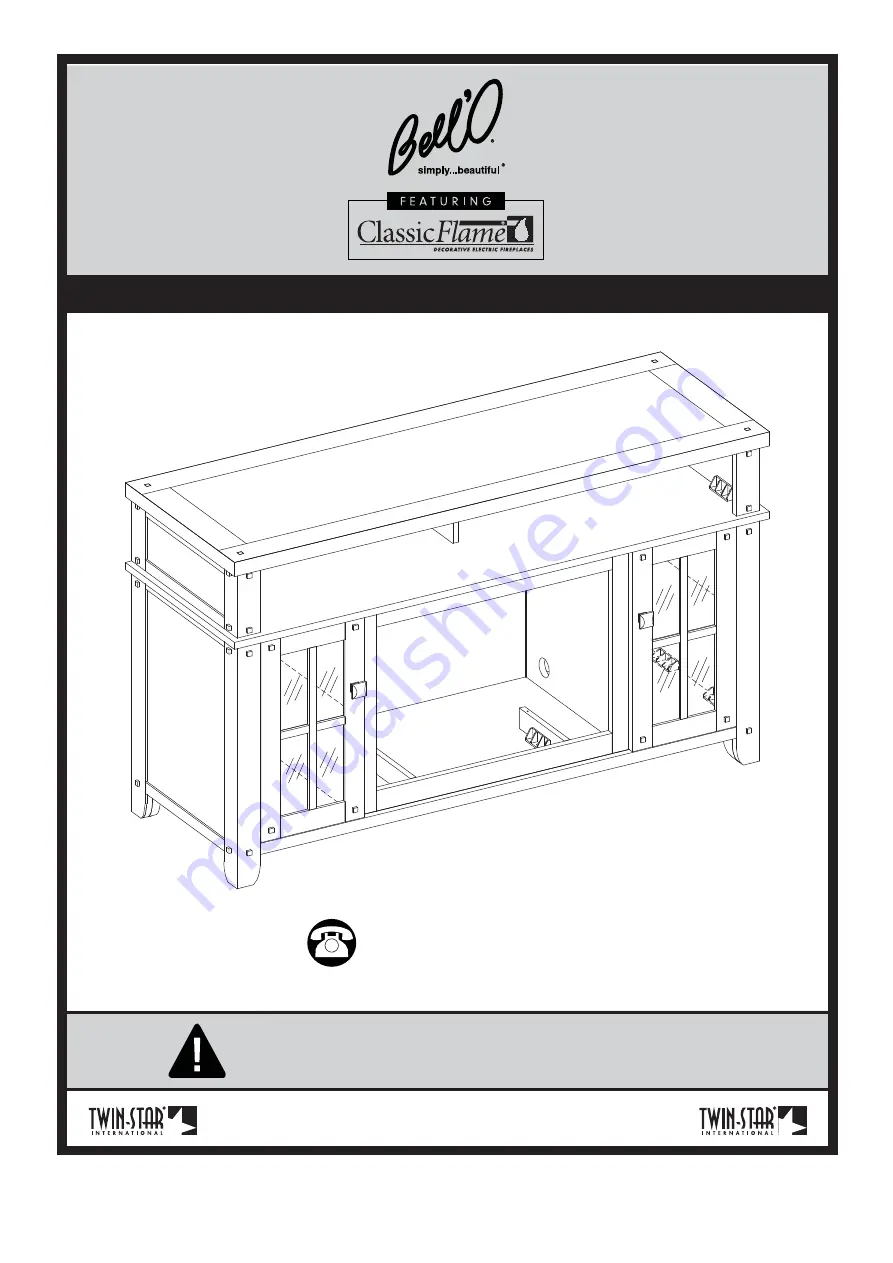 Twin-Star International Bell'O ClassicFlame 26MM9740 Manual Download Page 1