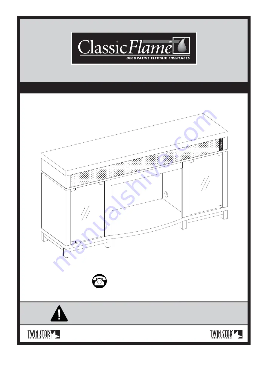 Twin-Star International Classic Flame 25MMS9783 Manual Download Page 1