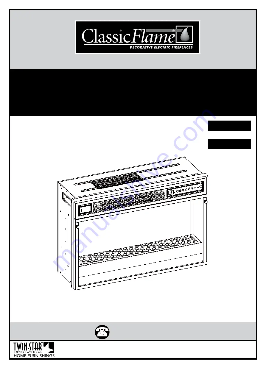 Twin-Star International ClassicFlame 26II342FGT Manual Download Page 1