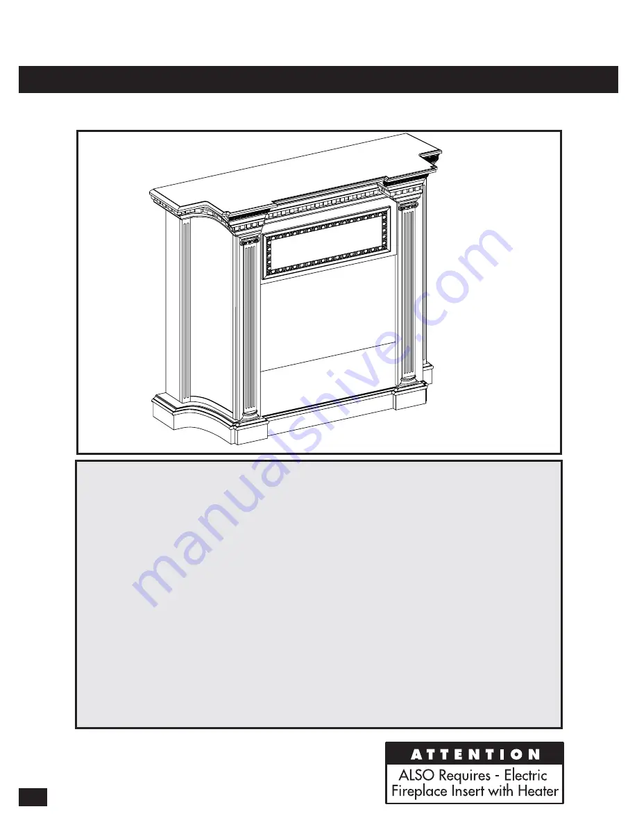 Twin-Star International WOOD MANTEL Assembly Instructions Manual Download Page 1