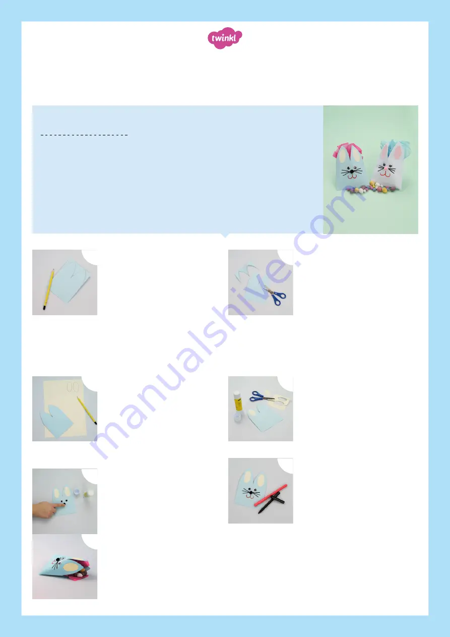 twinkl Bunny Envelope Instructions Manual Download Page 1