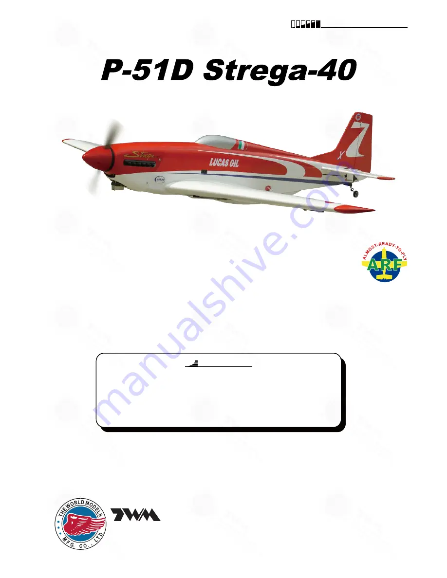 TWM P-51D Strega-40 Instruction Manual Download Page 1