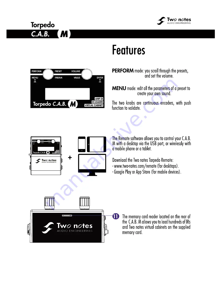 Two notes Audio Engineering Torpedo C.A.B. M Quick Start Manual Download Page 4