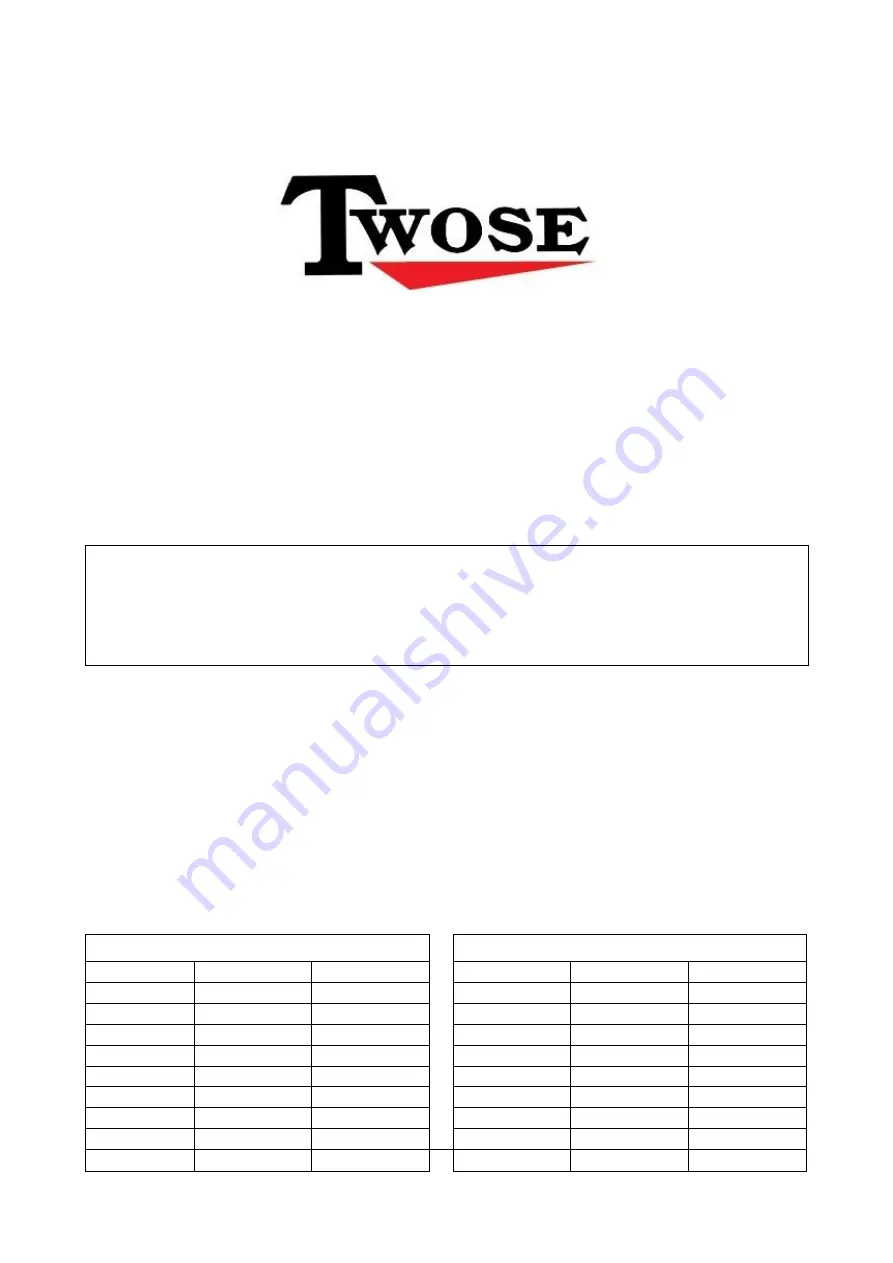 Twose TS466 Operation Manual Download Page 2