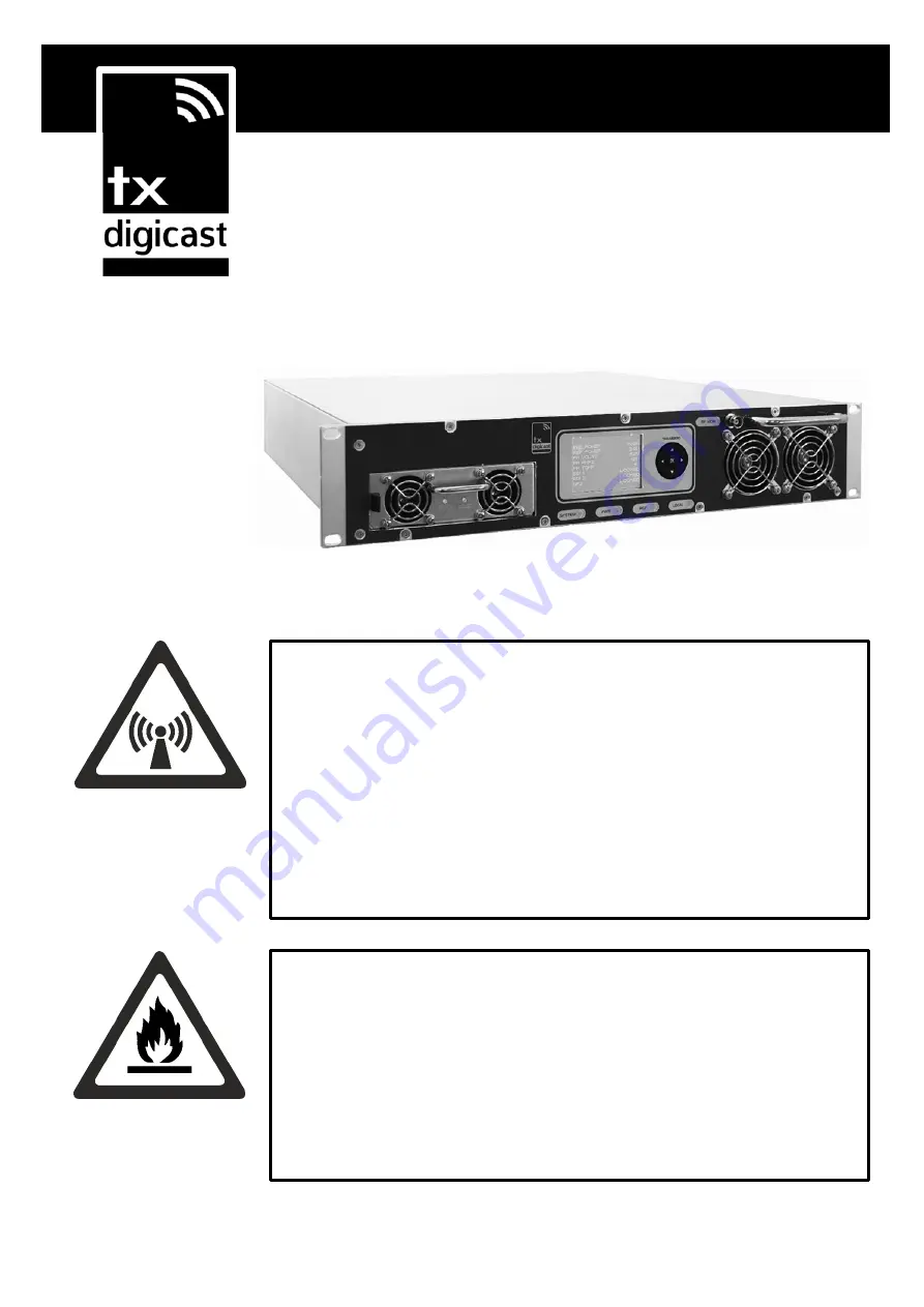 TX Digicast DABTX200 Скачать руководство пользователя страница 1