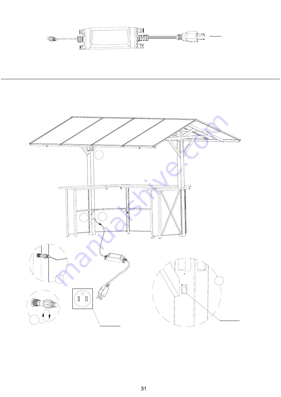 Ty Pennington Style SUNSET BEACH DELUXE LIGHTED HARDTOP BAR W/ 4 STOOLS Owner'S Manual Download Page 31