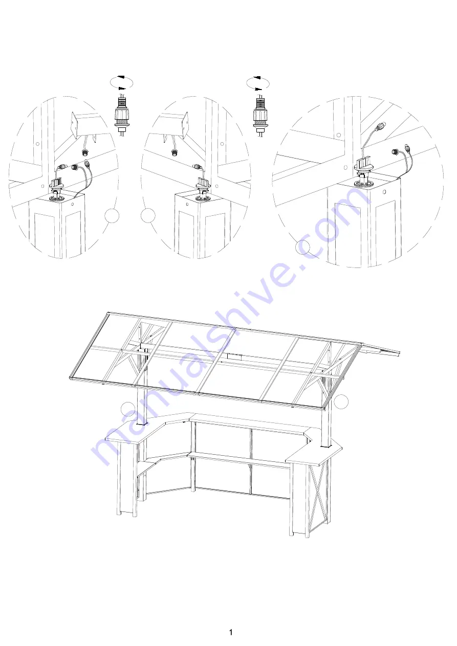 Ty Pennington Style SUNSET BEACH DELUXE LIGHTED HARDTOP BAR W/ 4 STOOLS Owner'S Manual Download Page 34