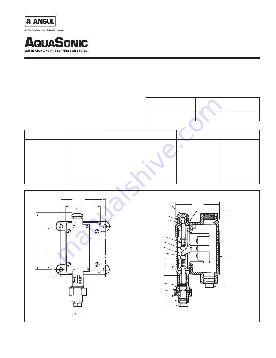 Tyco Fire Suppression & Building Products ANSUL AQUASONIC Design, Installation, Recharge, And Maintenance Manual Download Page 28