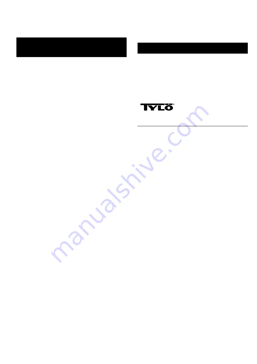 Tylo Combi Installation And Operating Instructions Manual Download Page 9