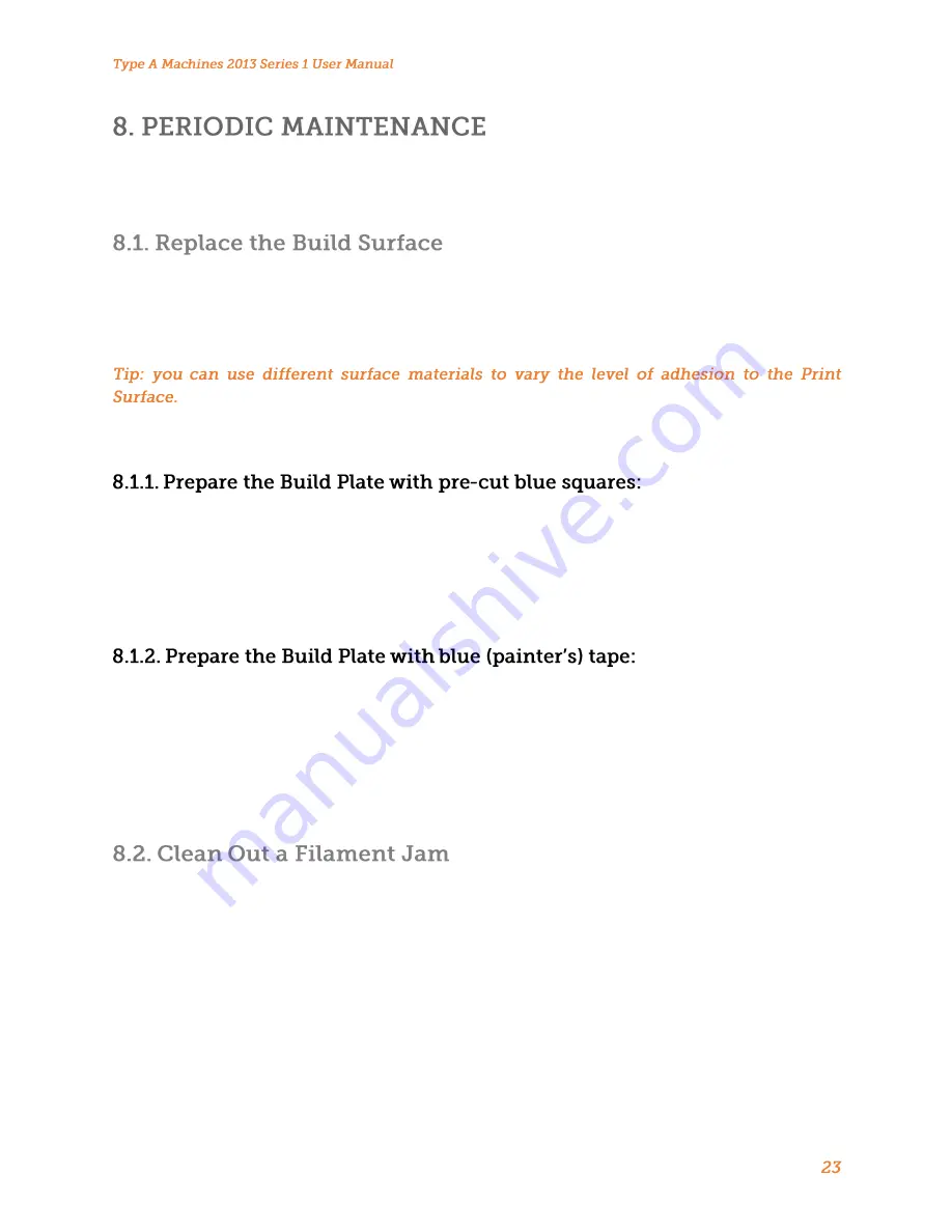 Type A Machines SERIES 1 User Manual Download Page 25