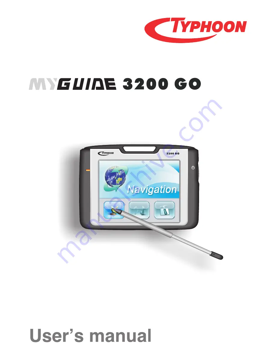 TYPHOON MyGuide 3200 Go Скачать руководство пользователя страница 1