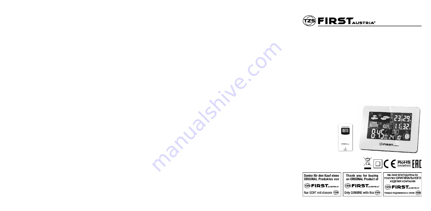 TZS First AUSTRIA FA-2461-2-WI Instruction Manual Download Page 1