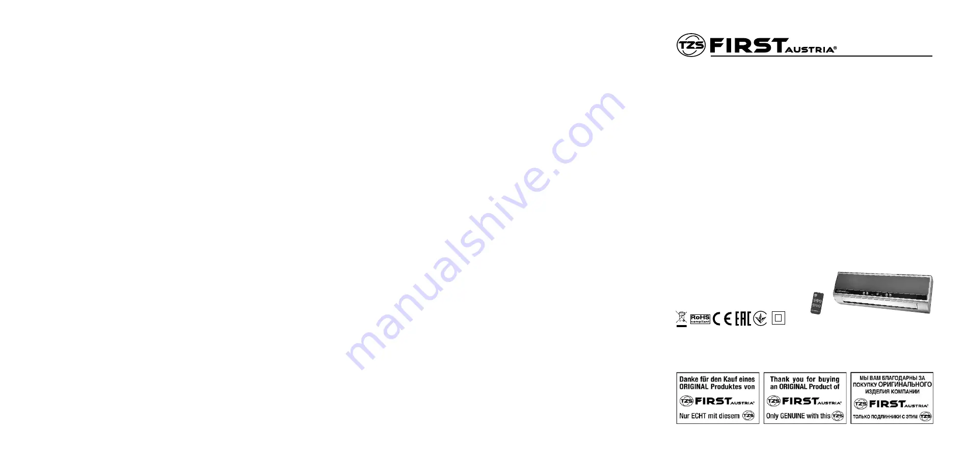 TZS First AUSTRIA FA-5571-8 Instruction Manual Download Page 1