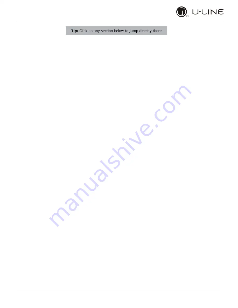 U-Line 1 Class UHRE124 User Manual & Service Manual Download Page 2