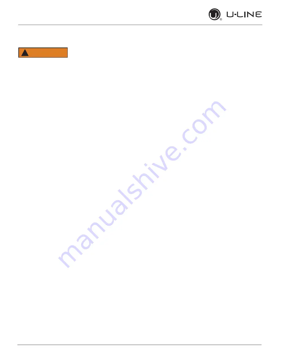 U-Line 1 Class UHRE124 User Manual & Service Manual Download Page 7