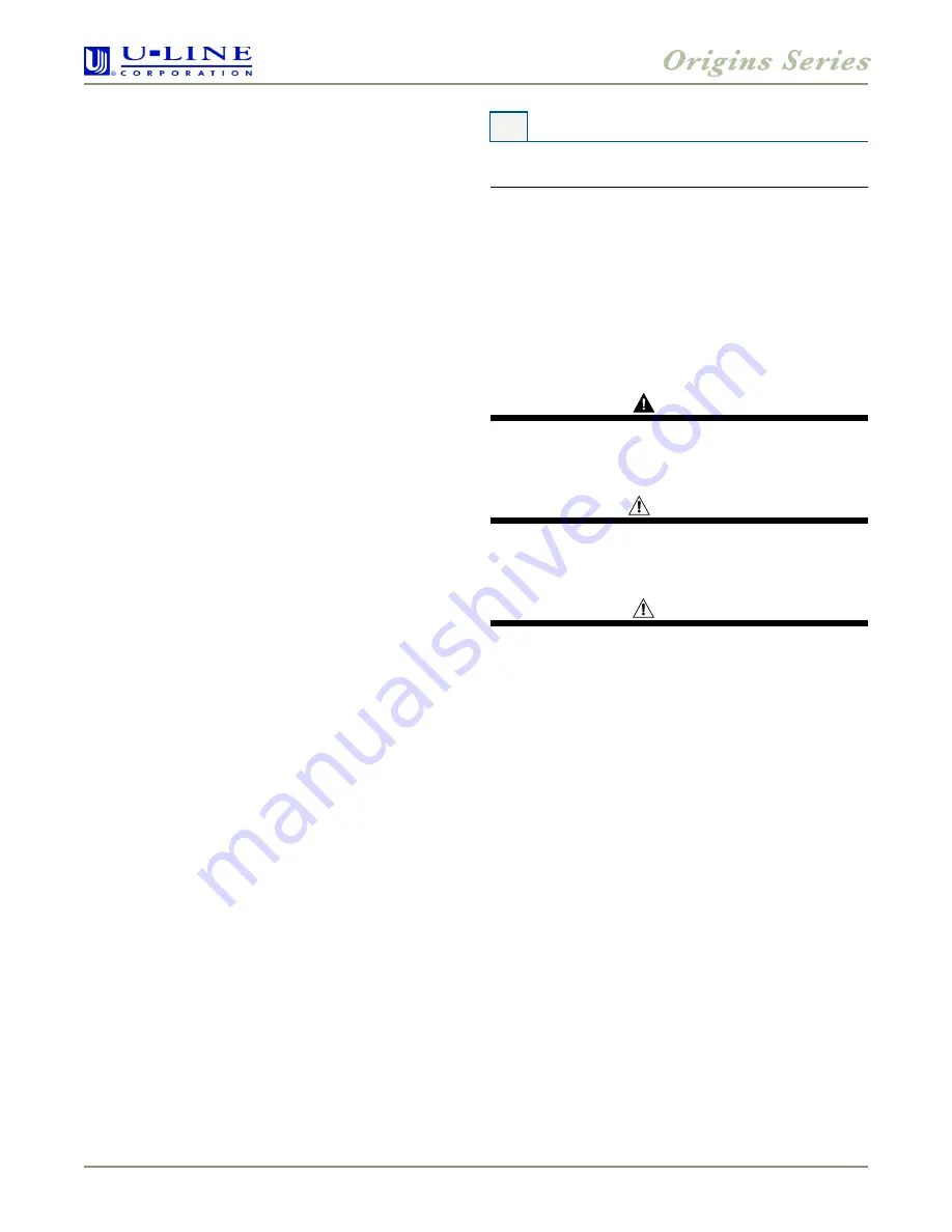 U-Line 1115R Installation Manual Download Page 2