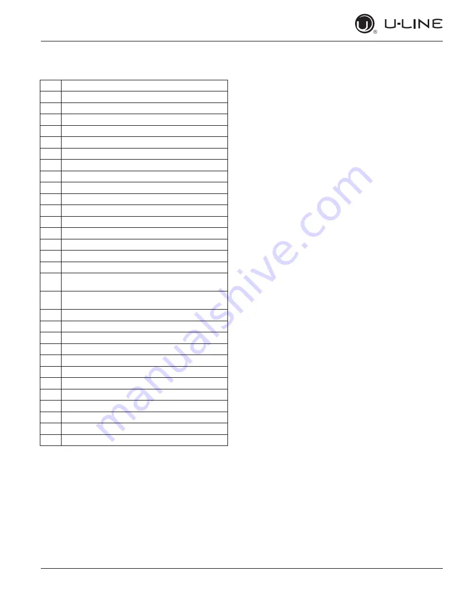 U-Line 1224U-1215BEVINT-60A User Manual & Service Manual Download Page 55