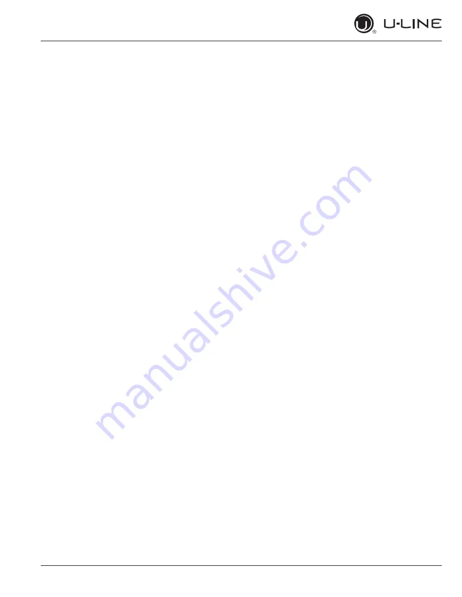 U-Line 2218RINT-01A User Manual Download Page 37