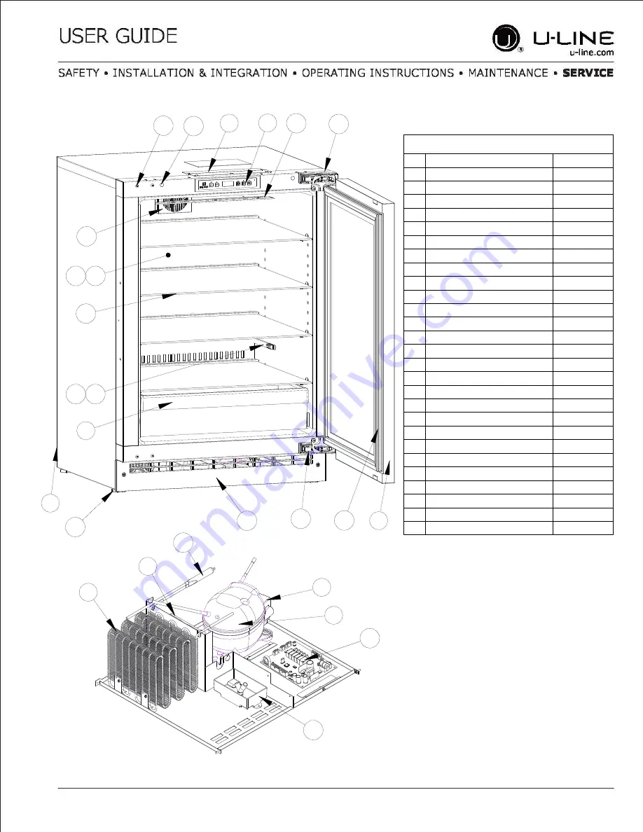 U-Line 2260R User Manual & Service Manual Download Page 42