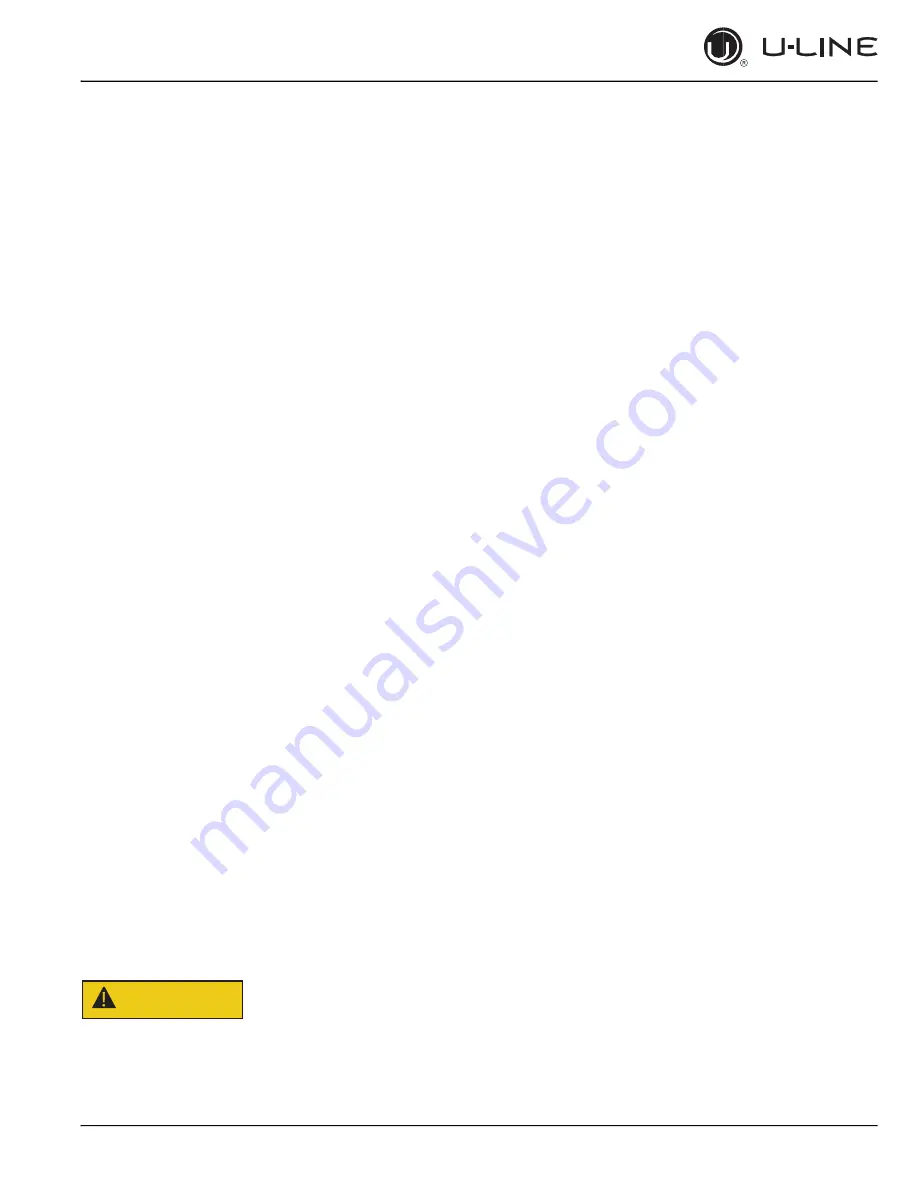 U-Line 3018R User Manual & Service Manual Download Page 50