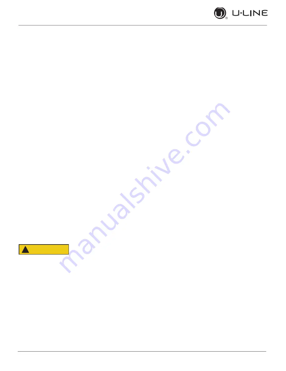 U-Line 5 Class UHBV515 User Manual & Service Manual Download Page 24