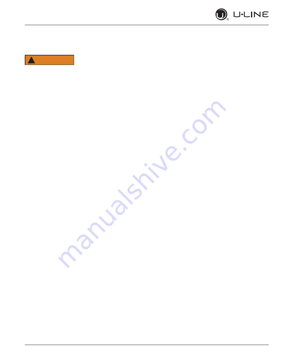 U-Line CO1224F User Manual & Service Manual Download Page 7