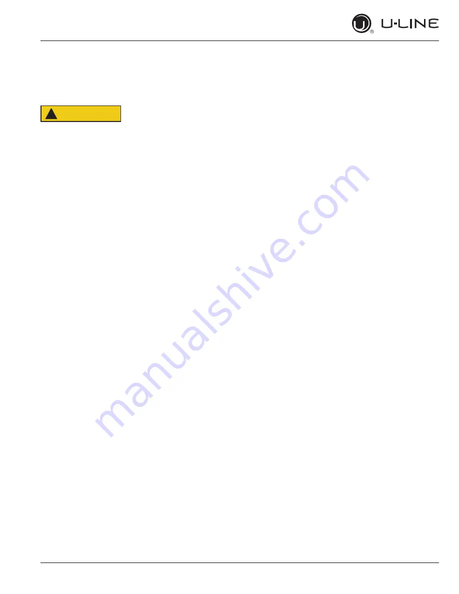 U-Line CO1224F User Manual & Service Manual Download Page 29