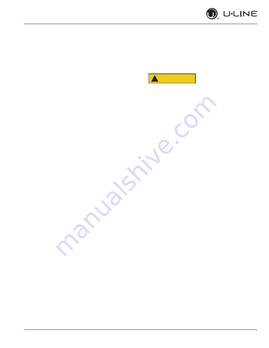 U-Line CO1224F User Manual & Service Manual Download Page 31