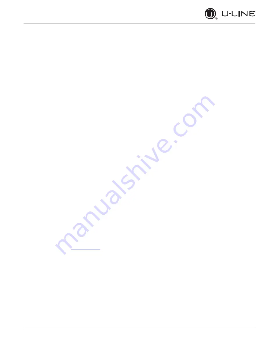 U-Line CO1224F User Manual & Service Manual Download Page 36