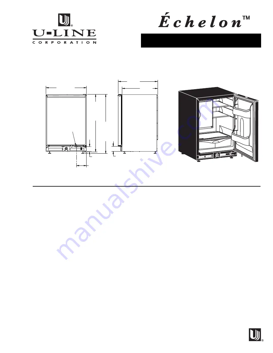 U-Line Echelon 2075RF Скачать руководство пользователя страница 1