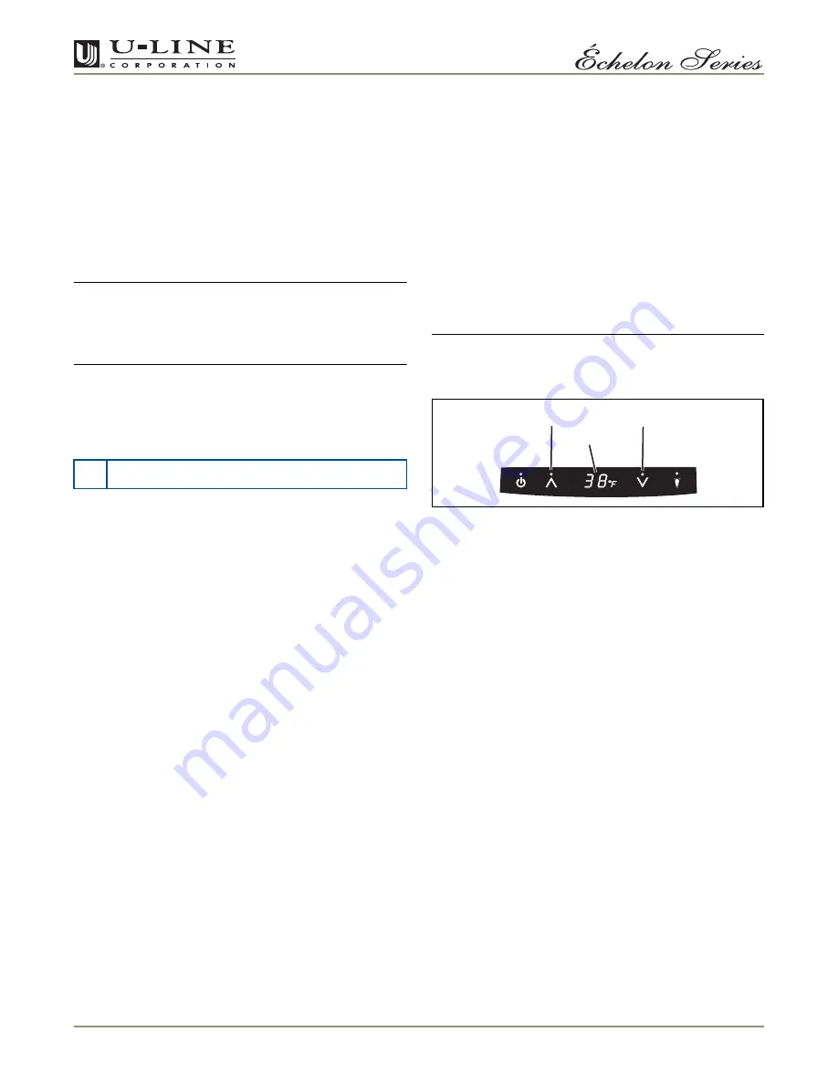 U-Line Echelon CLRCO2175B40 Use And Care Manual Download Page 12