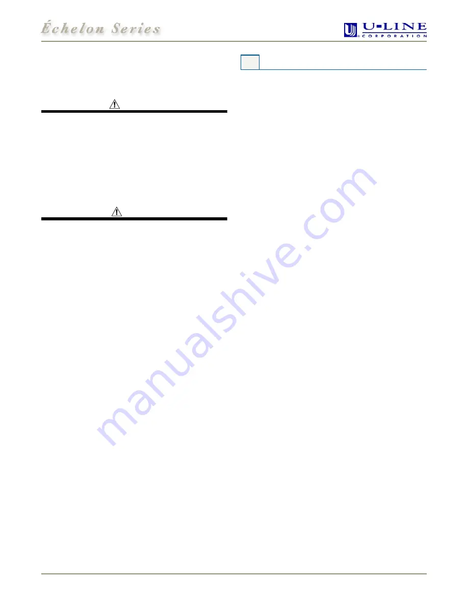 U-Line Echelon CLRCO2175S41 Скачать руководство пользователя страница 3