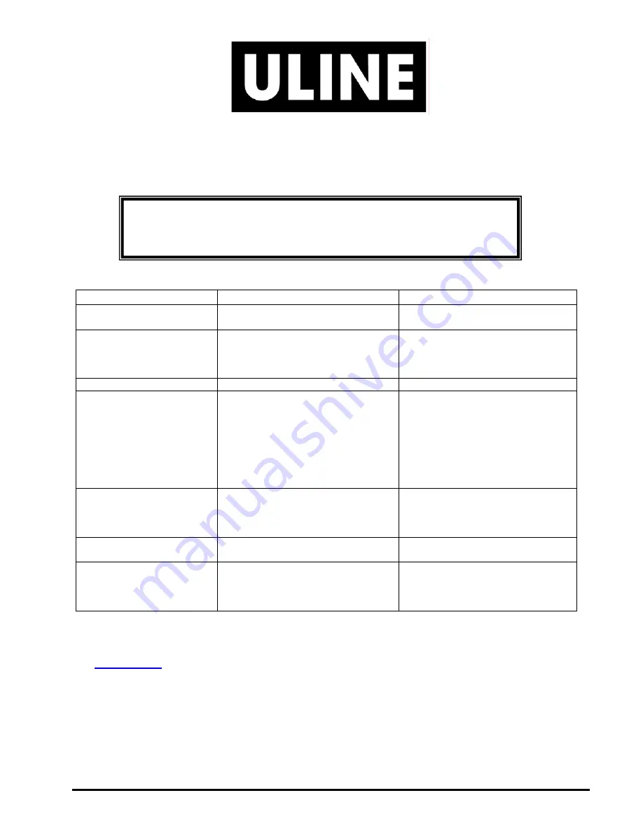 U-Line H-1028 Manual Download Page 11