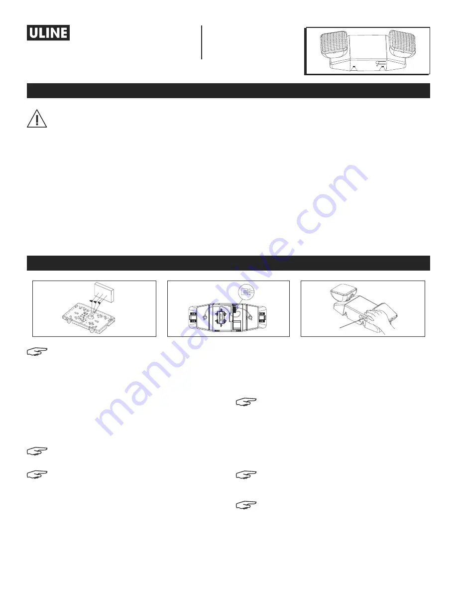 U-Line H-7260 Quick Manual Download Page 2