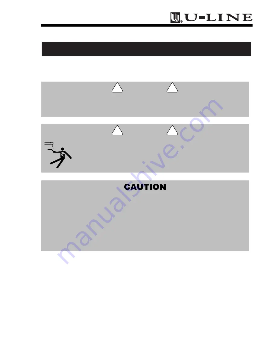 U-Line Origins Series Service And Parts Manual Download Page 7