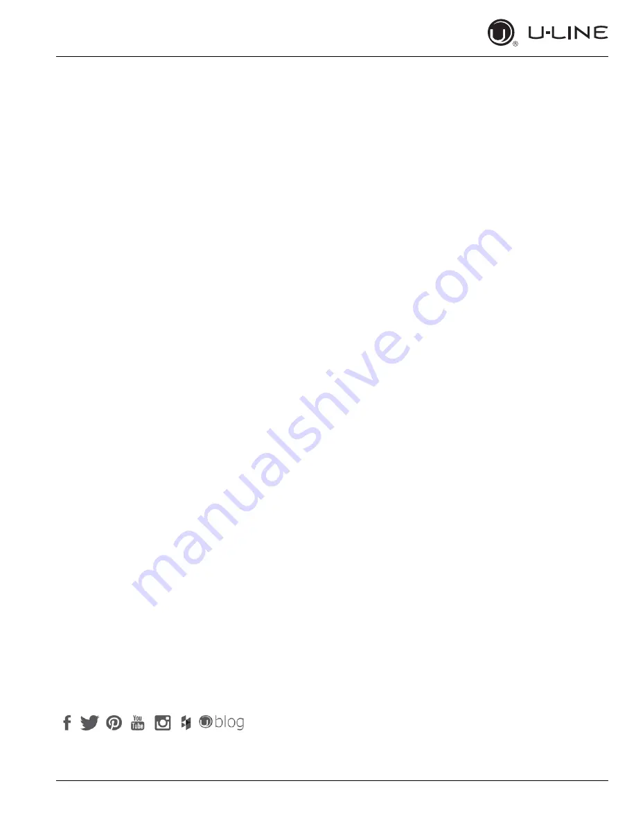 U-Line U-1215RS-00B User Manual & Service Manual Download Page 3