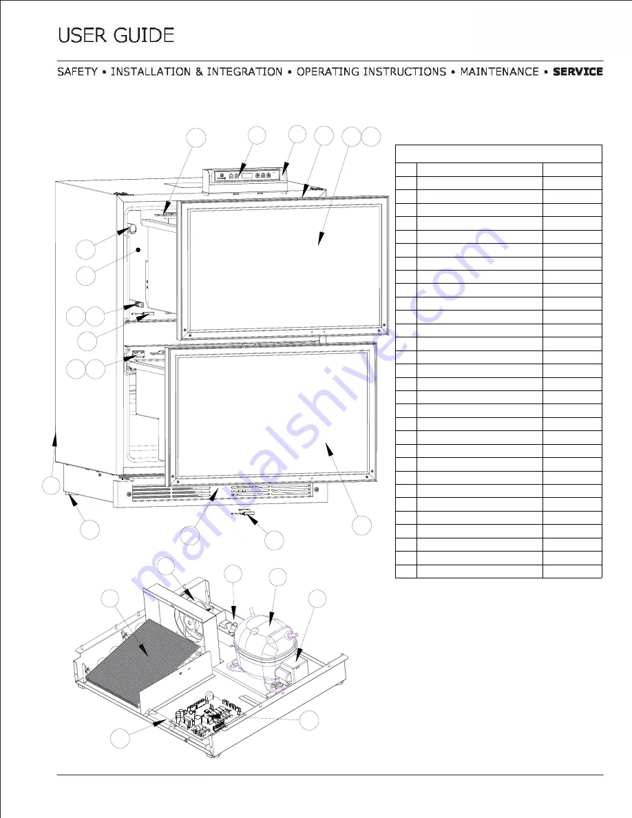 U-Line U-1224DWRINT-00B User Manual & Service Manual Download Page 35