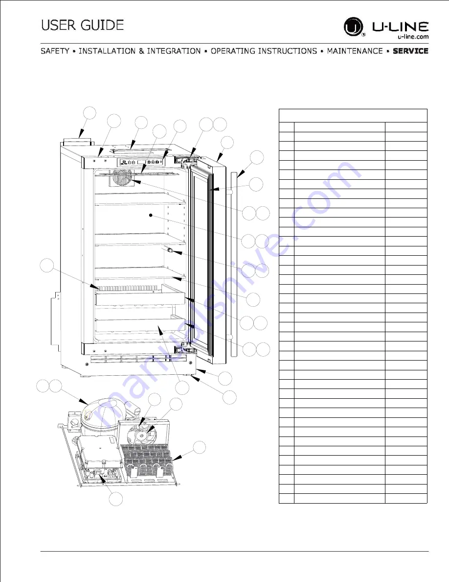 U-Line U-2218BEV User Manual & Service Manual Download Page 40