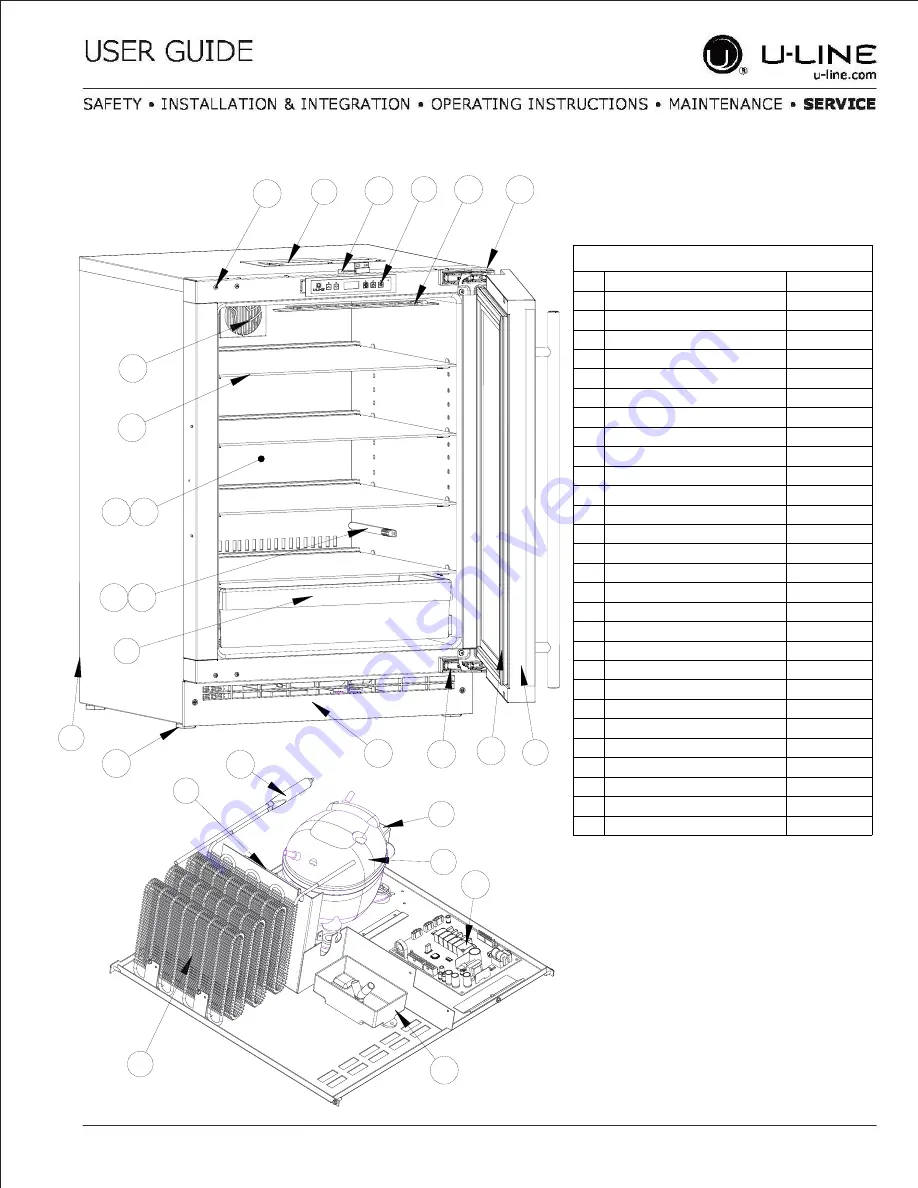 U-Line U-2224R User Manual & Service Manual Download Page 35