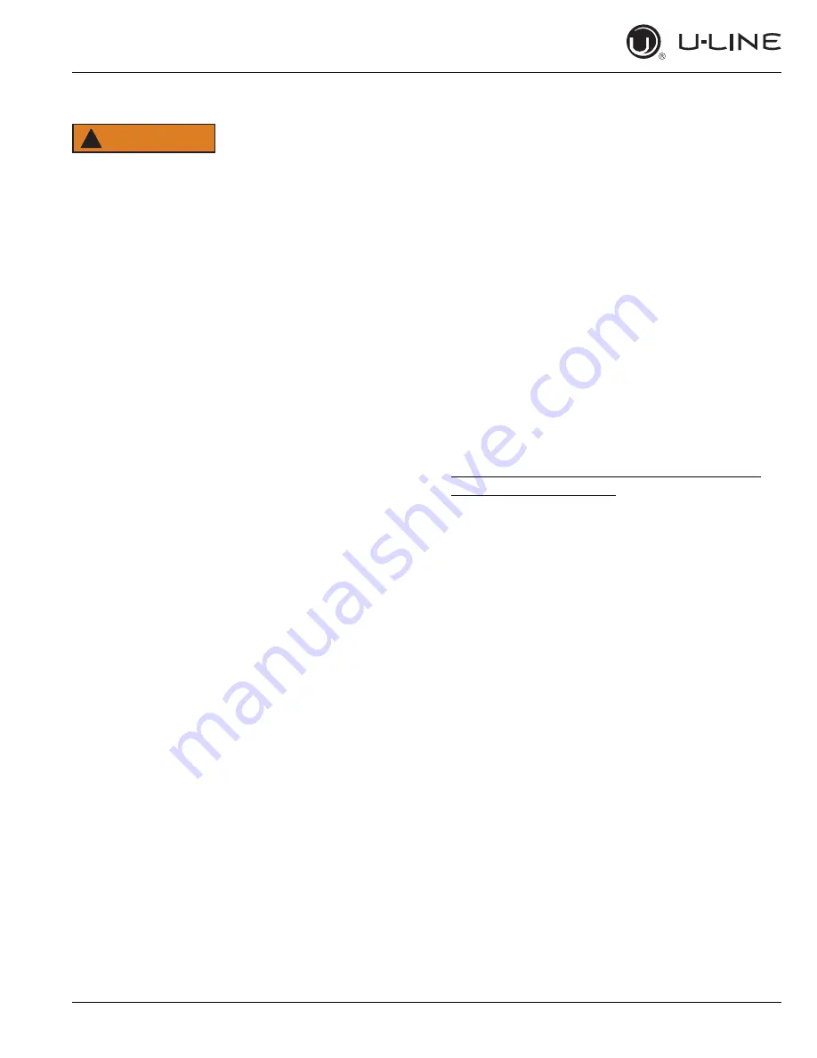 U-Line U-2260DCINT-60B User Manual & Service Manual Download Page 51