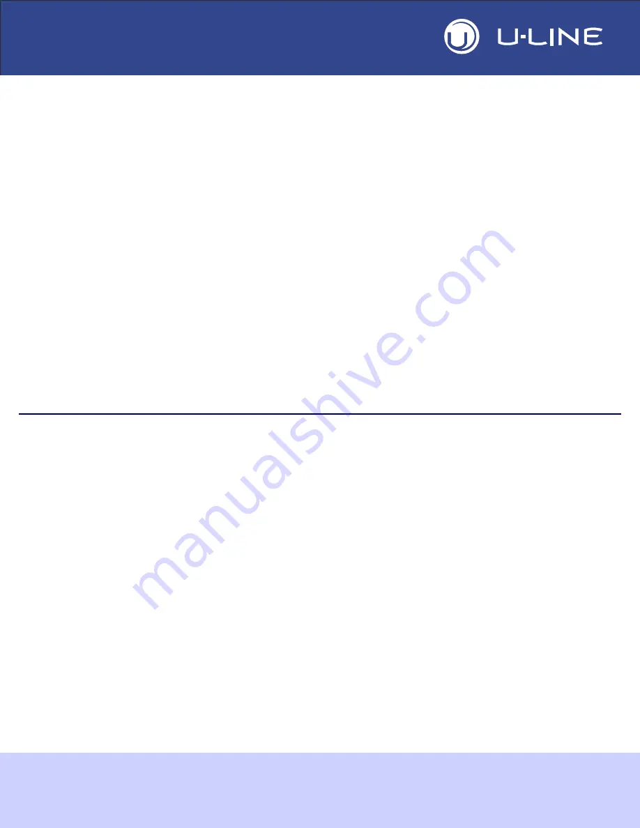 U-Line U-3018CLROL-00 Install Manual Download Page 18