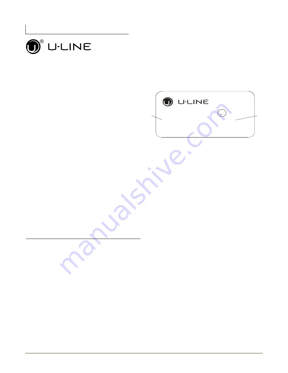 U-Line U-3018WCOL-00 Скачать руководство пользователя страница 2