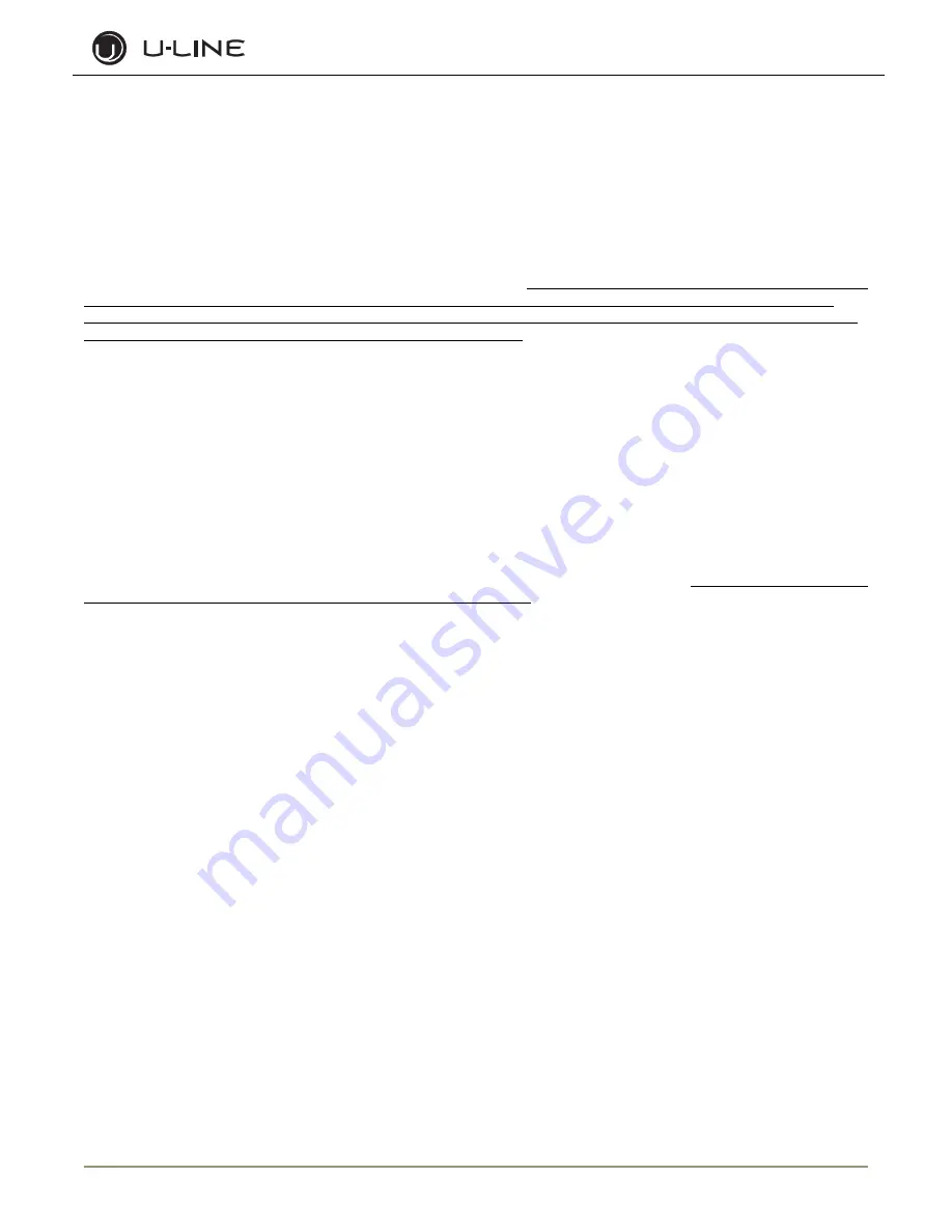 U-Line U-3090WCWCOL-00 Service Manual Download Page 2