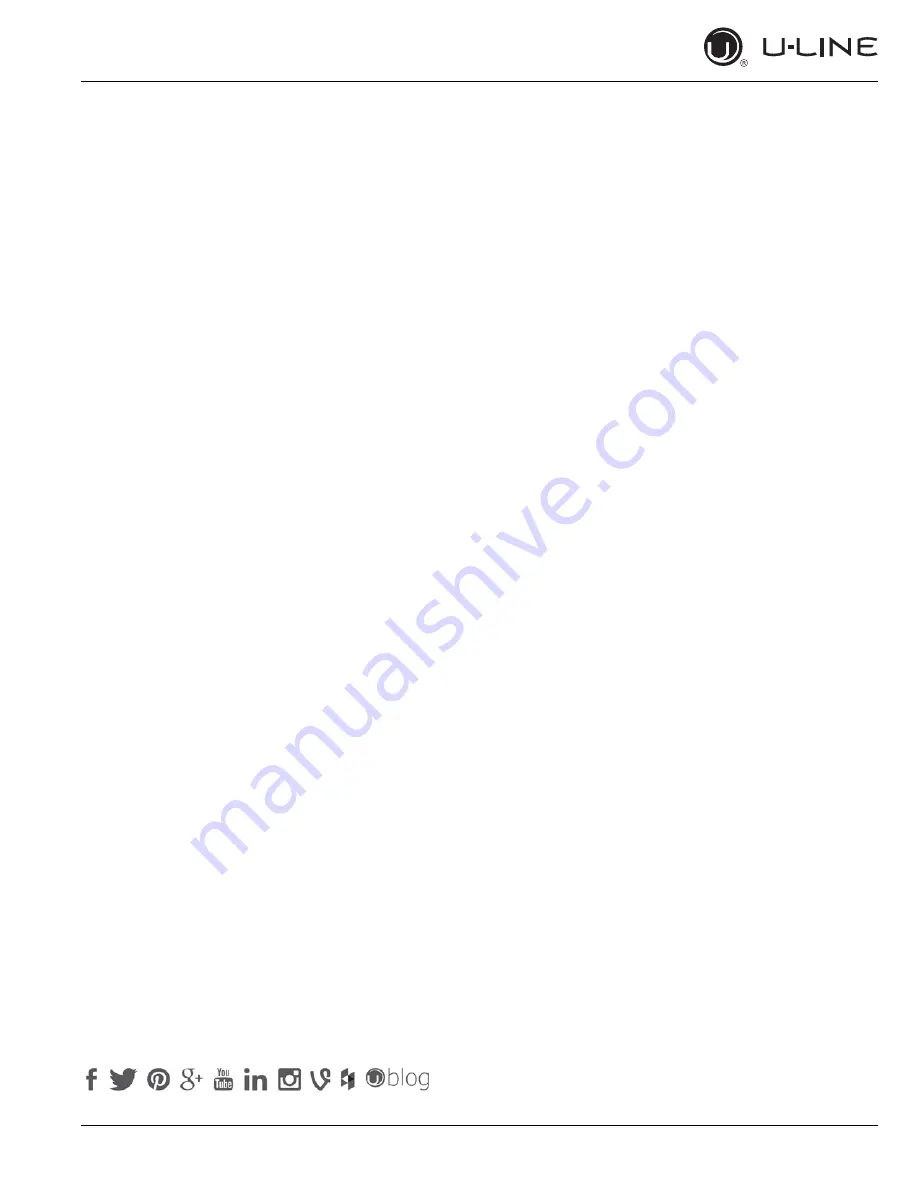 U-Line U-BI1215S-00A Quick Start Manual Download Page 2