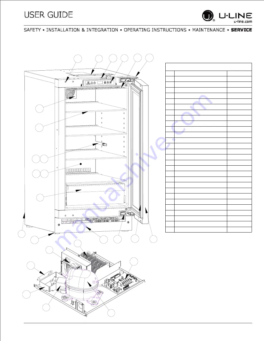 U-Line U2218RGLINT00B User Manual & Service Manual Download Page 41