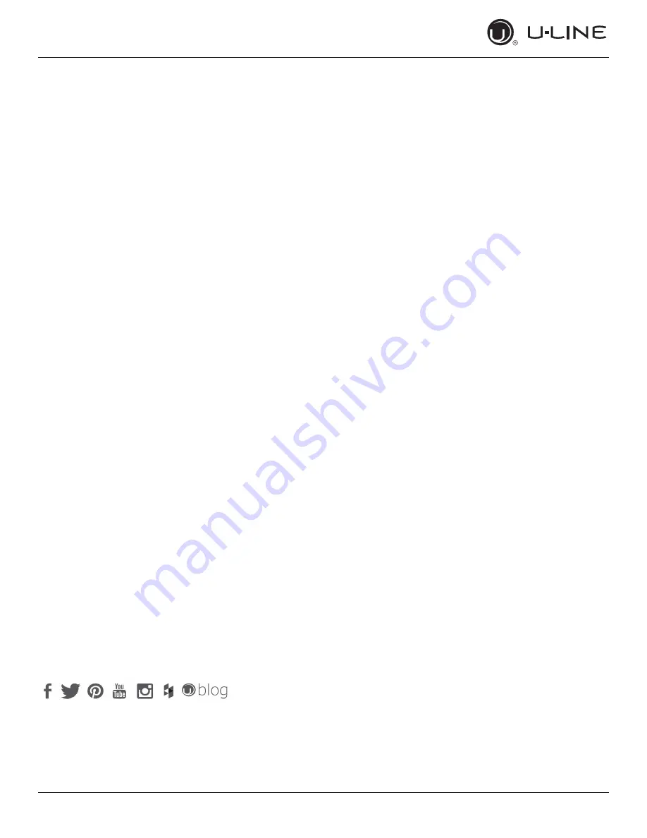 U-Line UACR115SS01A User Manual & Service Manual Download Page 3