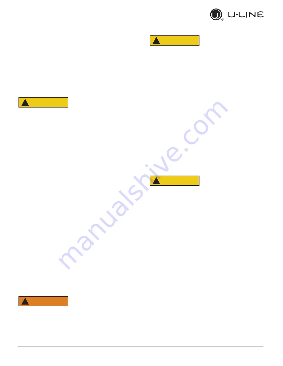 U-Line UACR115SS01A User Manual & Service Manual Download Page 10