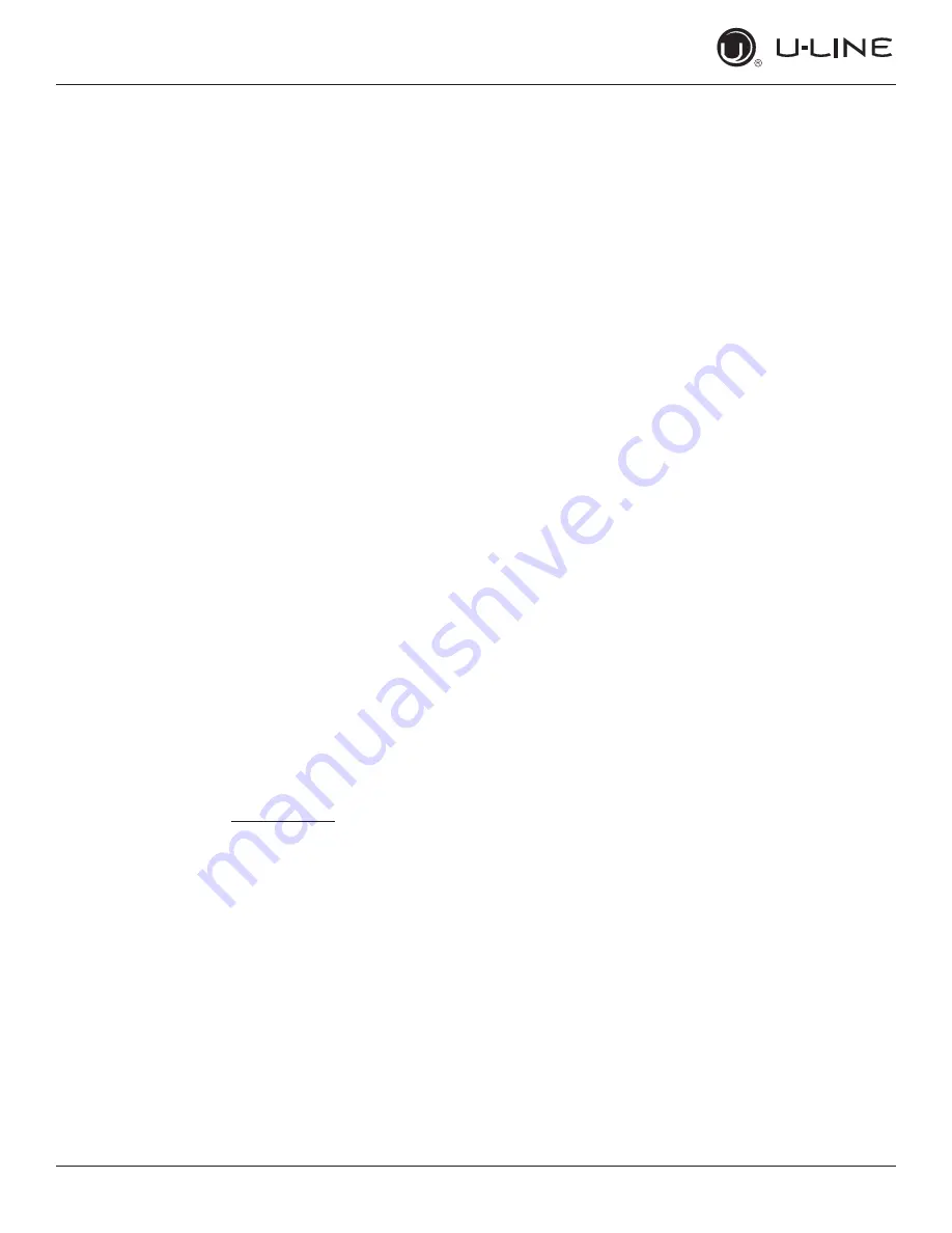 U-Line UHRE124-BS81A User Manual & Service Manual Download Page 30